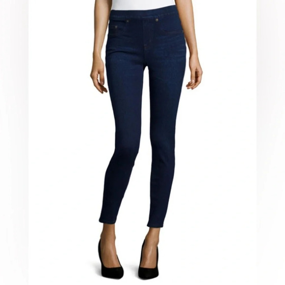 New SPANX Ready-to-Wow Denim Leggings Pacific Depth NWT Business Casual Medium - Picture 1 of 13